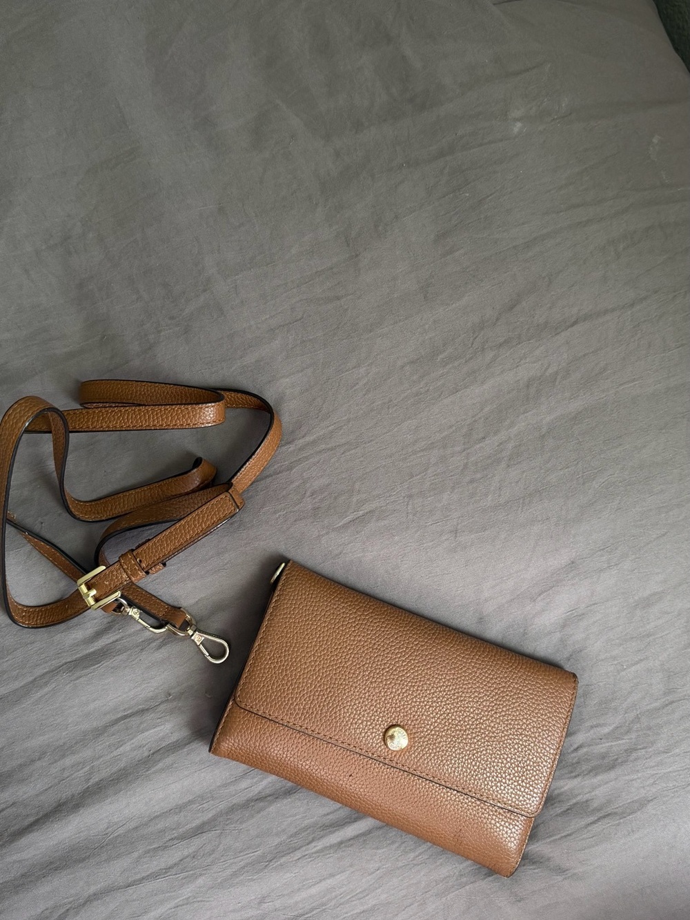 Micheal kors  Pebbled Leather Crossbody Bag in Brown